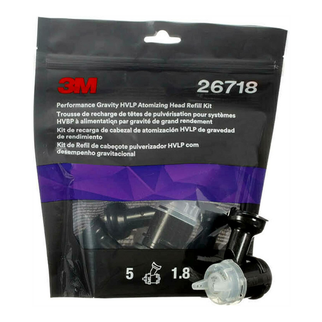 3M 26718 PERF Accuspray Atomizing Head Refill Kit 1.8mm 5 Pack