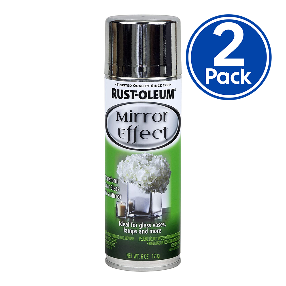 Rustoleum Specialty Mirror Effect Spray Paint 170g Silver Aerosol Cans x 2 Pack