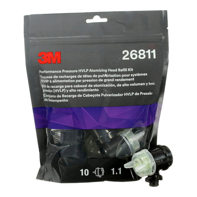 3M 26811 PERF Accuspray Atomizing Head Refill Kit 1.1mm 10 Pack