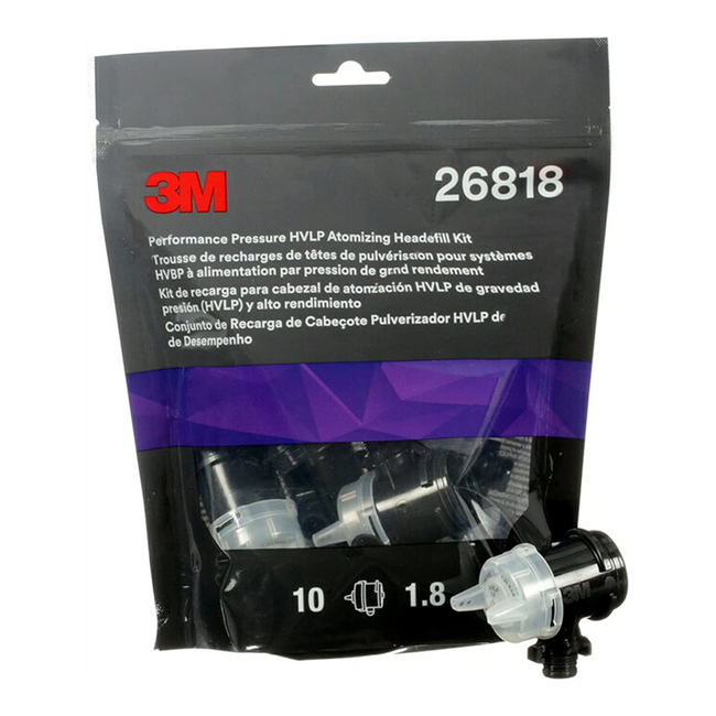 3M 26818 PERF Accuspray Atomizing Head Refill Kit 1.8mm 10 Pack