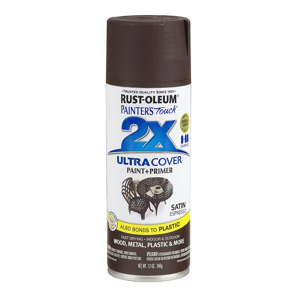 RUST-OLEUM 2X Ultra Cover Satin Paint & Primer Spray Paint 340g Espresso