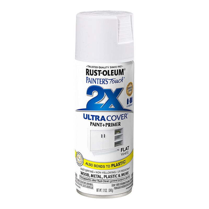 RUSTOLEUM 2X Ultra Cover Flat Paint & Primer Spray Paint 340g Matte W