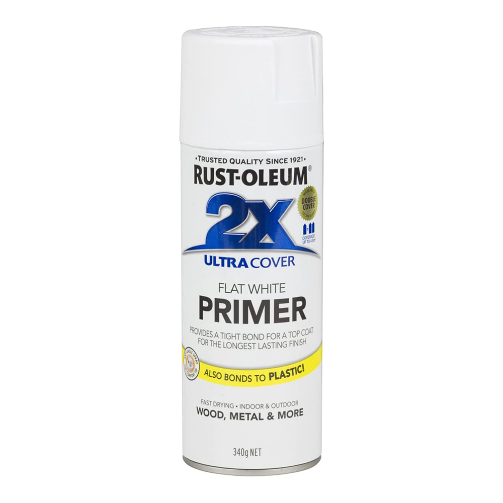 RUST-OLEUM 2X Ultra Cover Flat Primer Spray Paint 340g White ...