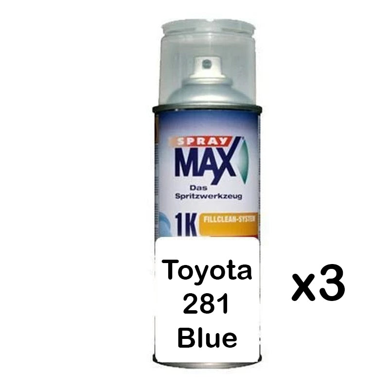 Auto Car Touch Up Paint Can for Toyota 281 Blue x 3