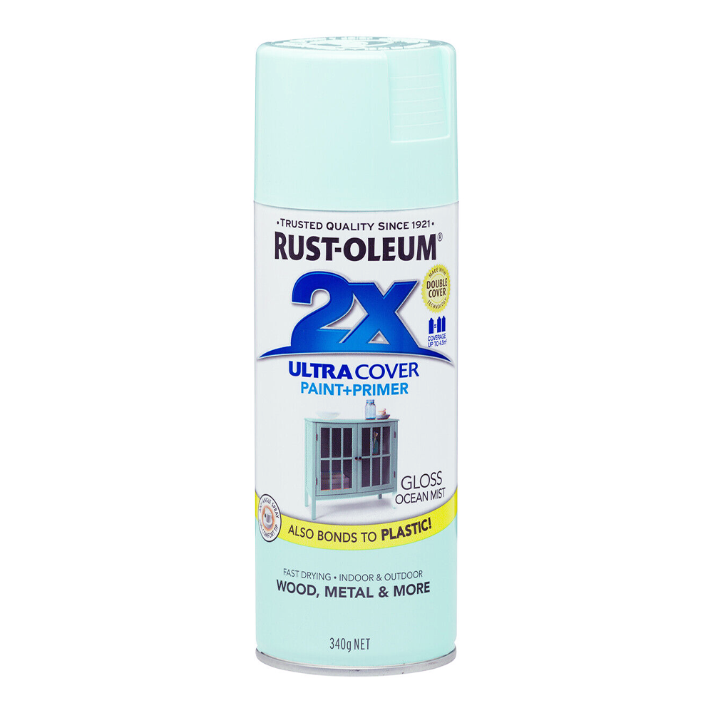 RUST-OLEUM 2X Gloss Paint & Primer Spray Paint 340g Ocean Mist