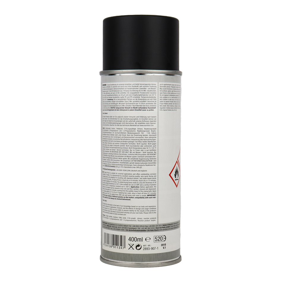 NORMFEST 1K Epoxy Filler One-Component Primer Filler Aerosol 400ml Black
