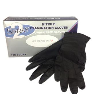 Black Nitrile Gloves Disposable Nitro Powder Free Industrial Grade Gloves Large x 1000