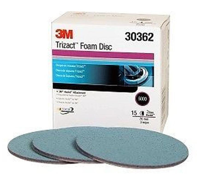 3M Trizact Hookit  Foam Disc 3 inch 5000 grit 30362 x 3 Discs