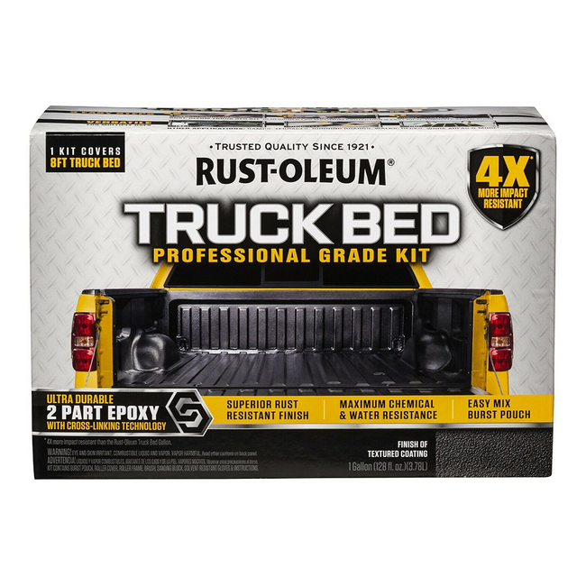 Rustoleum Professional Grade Truck Bed Liner Kit 3.78L Black 2-Part Epoxy