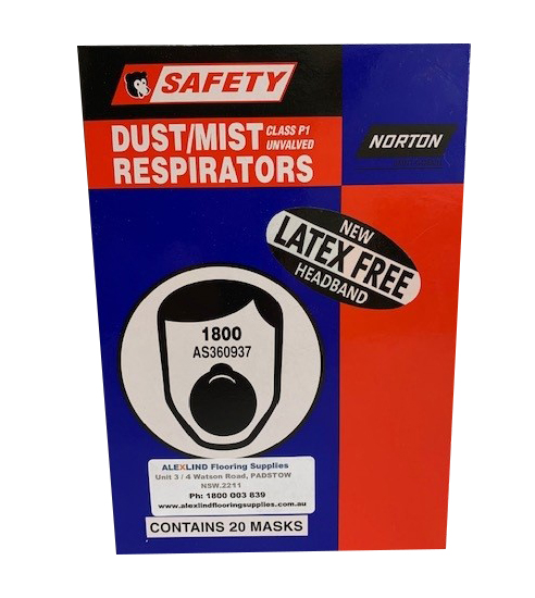Norton Bear 1800 Dust/Mist Respirator Class P1 Unvalved Disposable 20 Pack