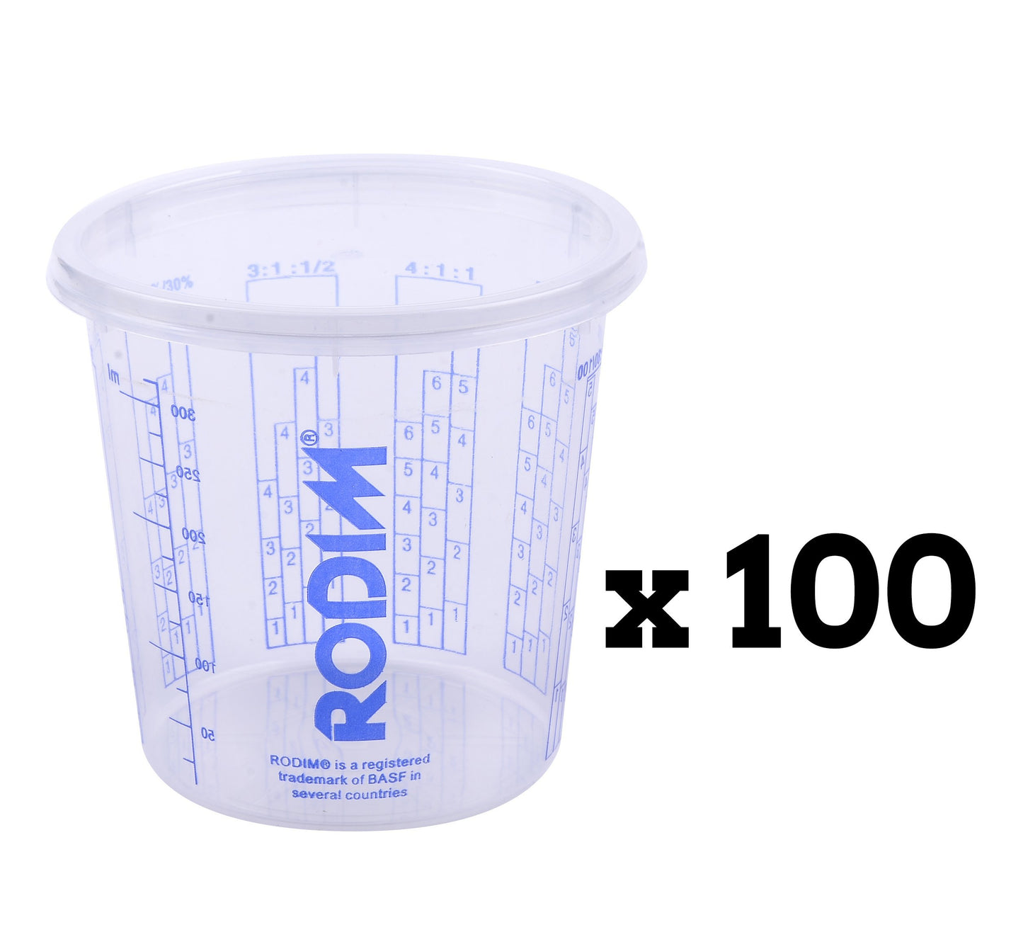 Rodim Calibrated Graduated Automotive Paint Mixing Cups 400ml x 100 BASF Glasurit