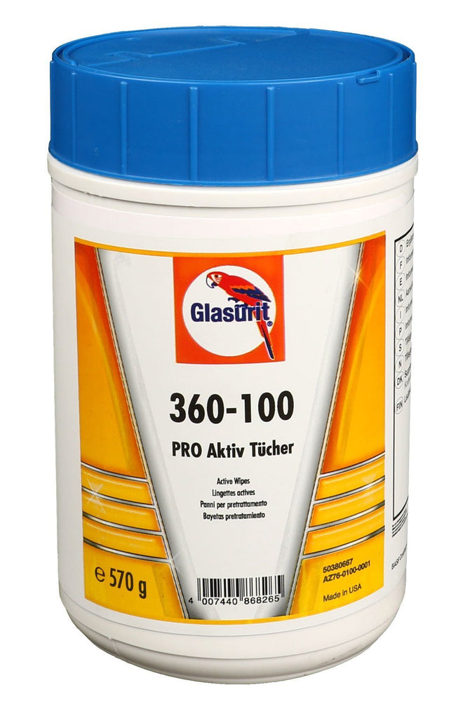 Glasurit 360-100 Pro Active Wipes Pain Preparation Pack of 25 Wipes