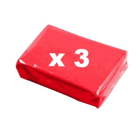 Auto Detailing Overspray Red Medium Deep Cleaner Clay Bar 200g x 3