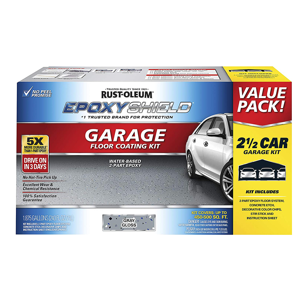 Rustoleum Epoxyshield Garage Floor Coating 7.1L Kit Gloss Grey Concrete Sealer