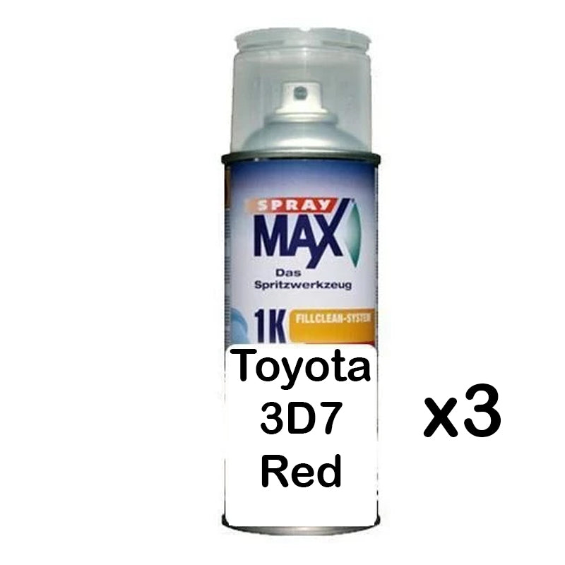 Auto Car Touch Up Can for Toyota 3D7 Red x 3