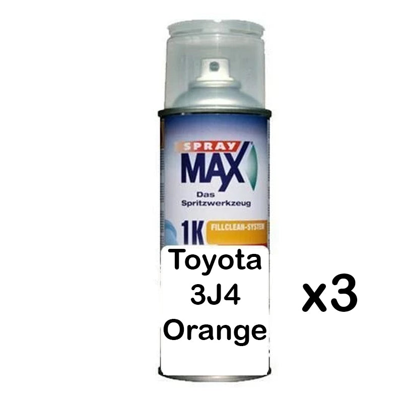 Auto Car Touch Up Paint Can for Toyota 3J4 Orange x 3