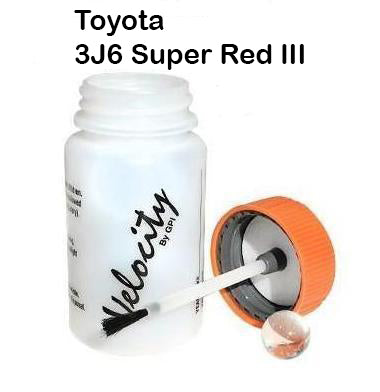 Auto Touch Up Bottle for Toyota 3J6 Super Red III Paint 50mL