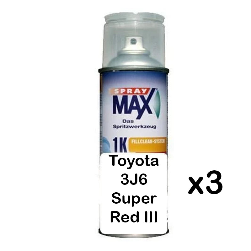 Auto Car Touch Up Paint Can for Toyota 3J6 Super Red III x 3
