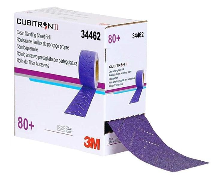 3M 34462 Cubitron Hookit Clean Sanding Sheet Roll 80 Grit 12m x 115mm