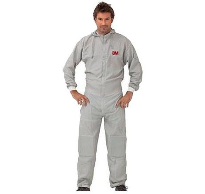 LAUCO White Polyester Paint Coverall Suit With Hood - Reusable & Washable