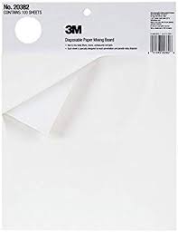 3M 20382 Disposable Paper Mixing Board Onion 100 Sheets Body Filler panel Bog