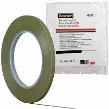 3M Scotch Fine Line Tape 218 Green 1/4 inch width 6.4 mm 06301 - 2 Pack