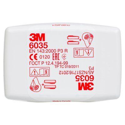 3M Safety Particulate Filter Solid & Liquid Particles 6035 P2/P3 6000 (2 Filters)