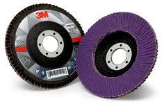 3M Flap Disc 769F 51991 115mm 40 Grit Pack of 5 Purple 22.3mm Center Metalwork