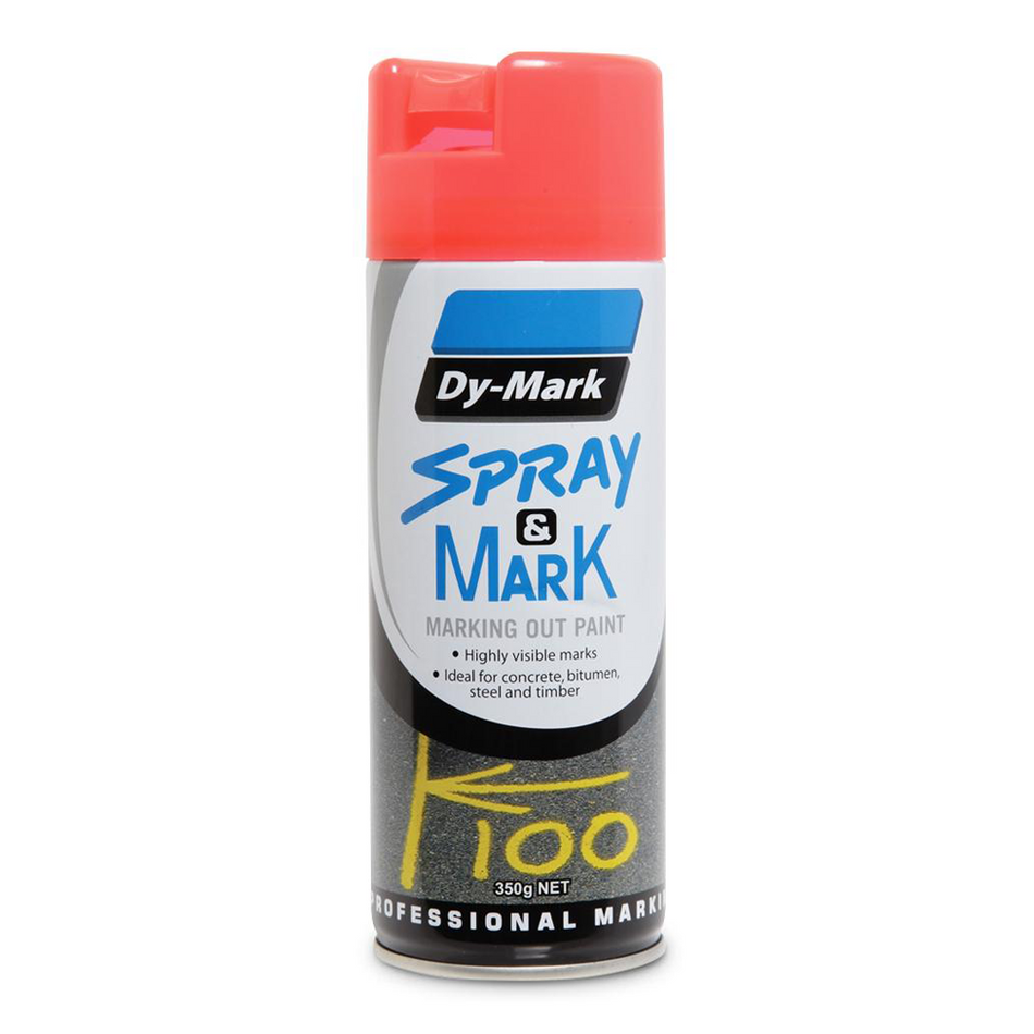 DY-MARK Spray & Mark Survey Linemarking Spray Paint Fluoro Orange 350g Aerosol