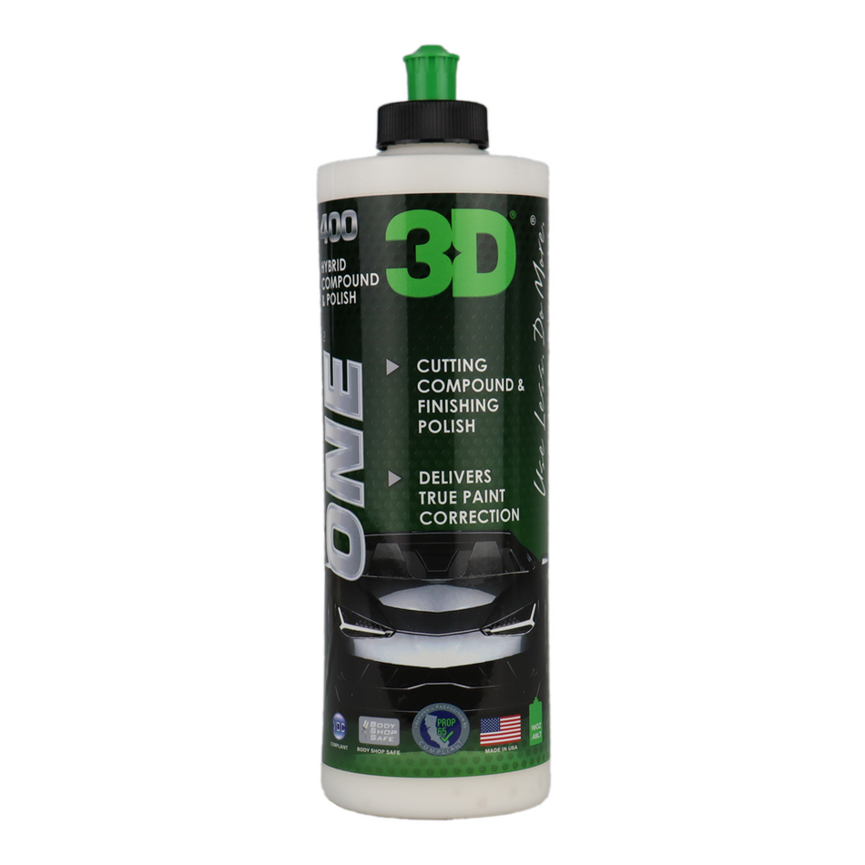 3D 400 ONE 473ml Hybrid Rubbing Compound & Finishing Polish