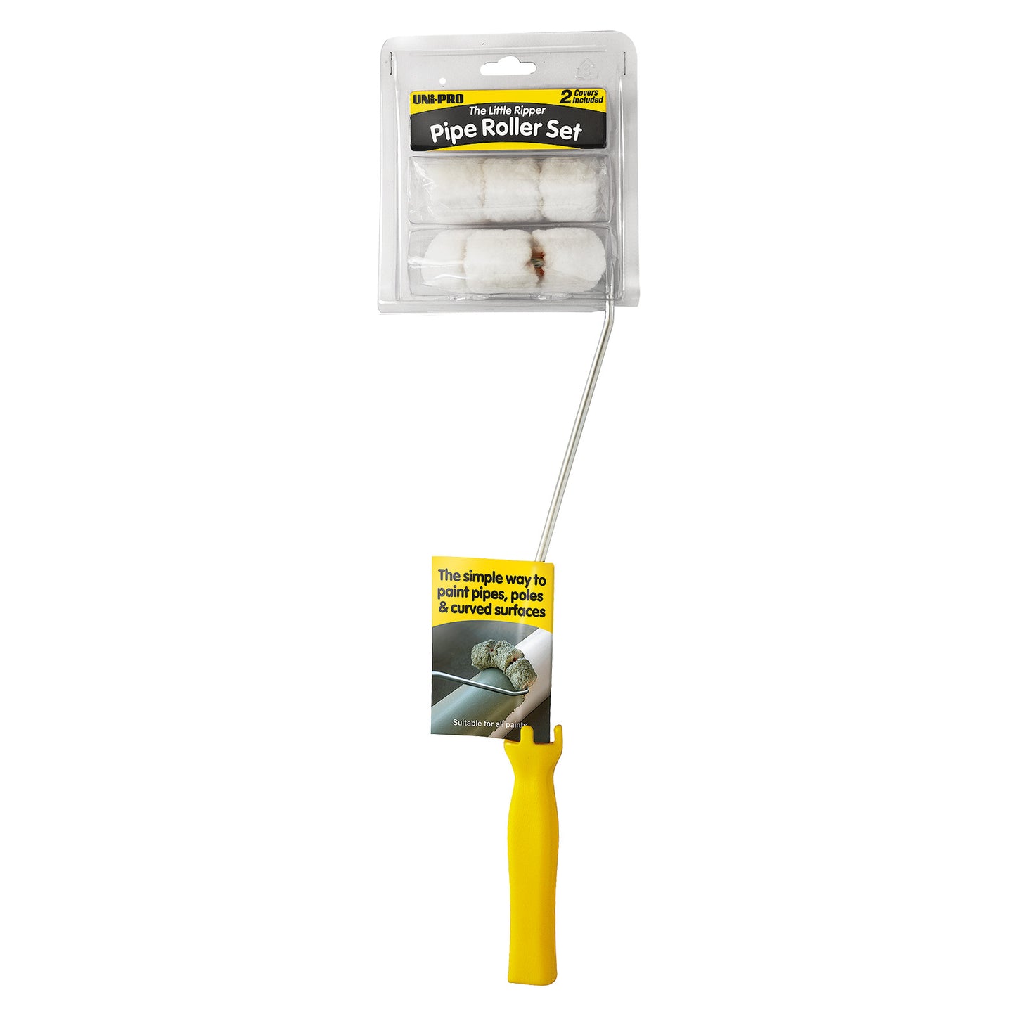 UNI-PRO Little Ripper 90mm Pipe Roller Set Curved Paint Roller ...