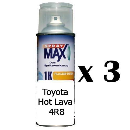 Auto Touch Up Paint for Toyota 4R8 Inferno Red Hot Lava Orange Hilux x 3