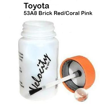 Auto Touch Up Bottle for Toyota 53A8 Brick Red/Coral Pink Paint 50mL