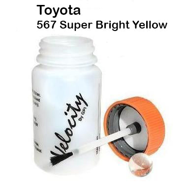 Auto Touch Up Bottle for Toyota 567 Super Bright Yellow Paint 50mL