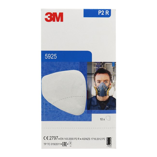 3M Respirator Particulate Filters P2R 5925 Prefilter x 20 Pack