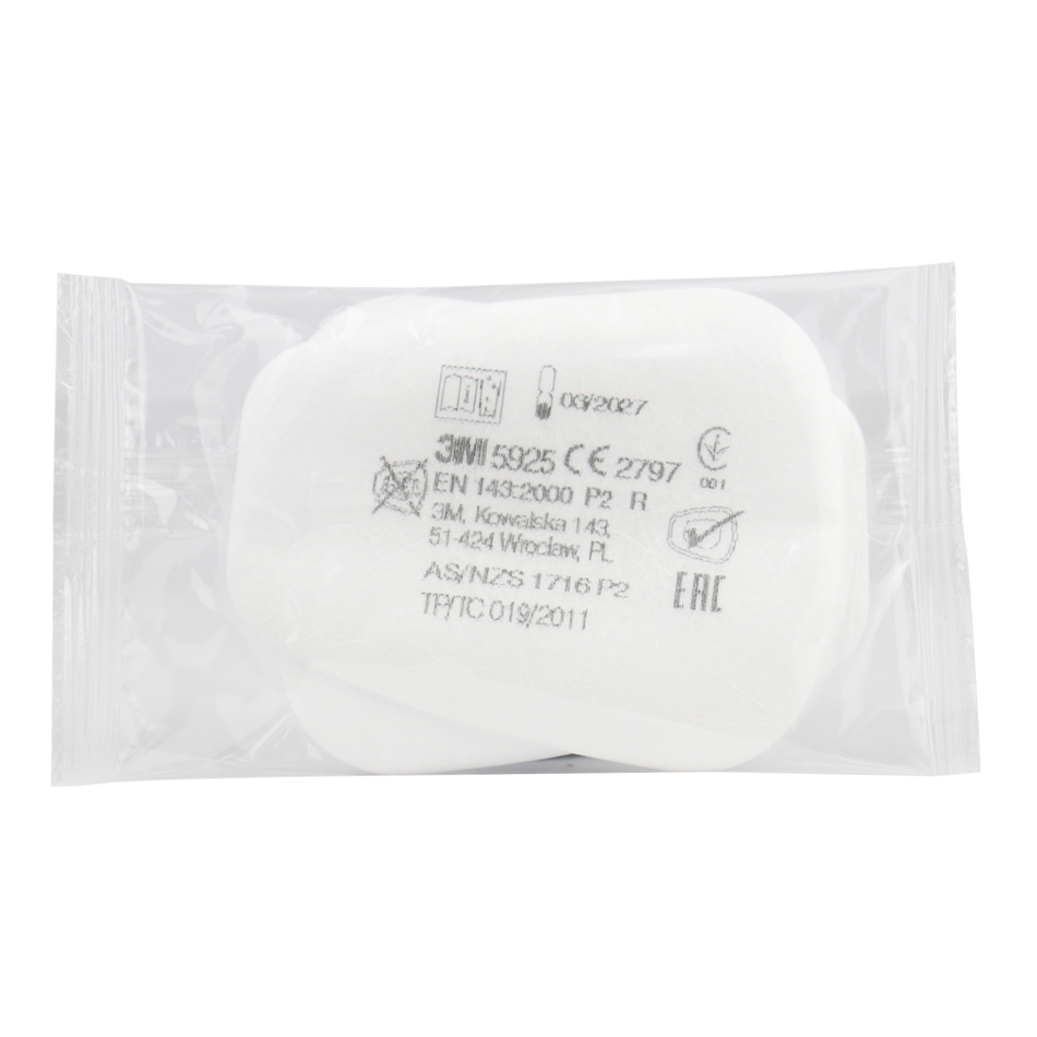 3M Respirator Particulate Filters P2R 5925 Prefilter x 20 Pack