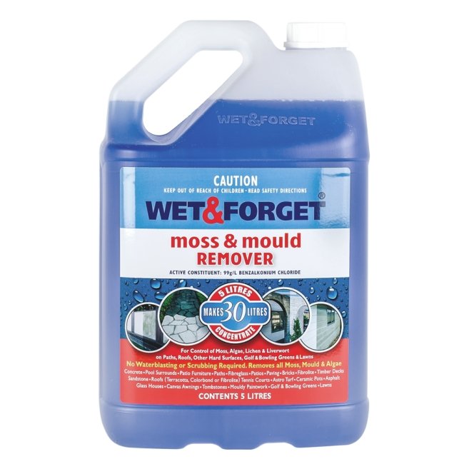 WET & FORGET Moss Mould Lichen & Algae Remover 5L