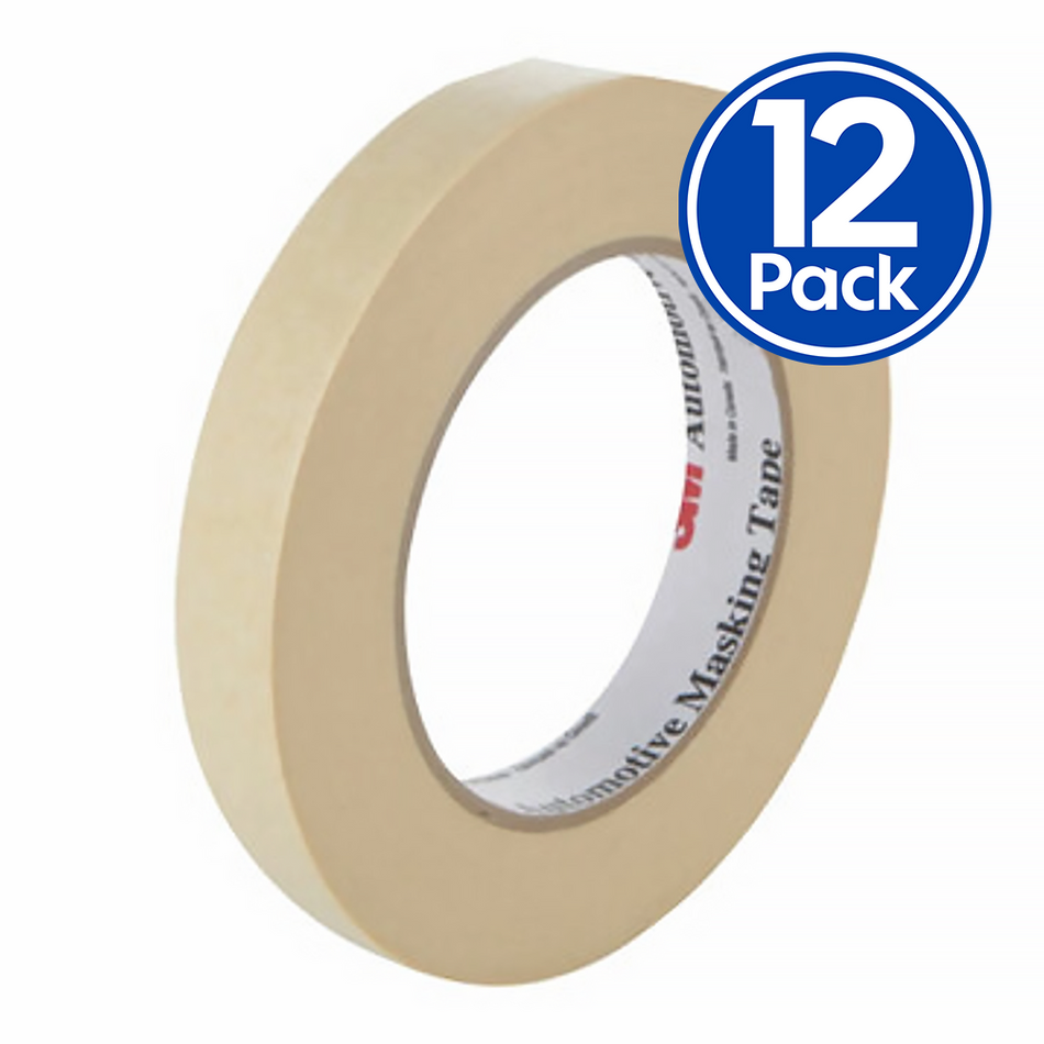 3M 06545 Automotive General Purpose Masking Tape 18mm x 55m x 12 Pack