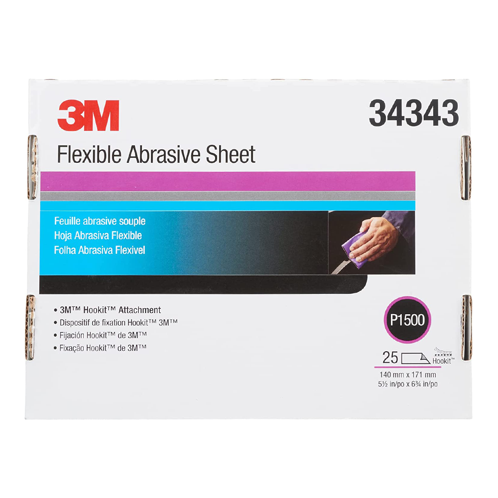 3M 34343 Flexible Abrasive Hookit P1500 Grit 5.5