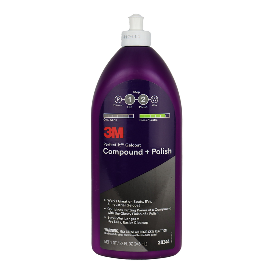 3M 30344 Perfect-It Gelcoat Compound + Polish Quart 946ml