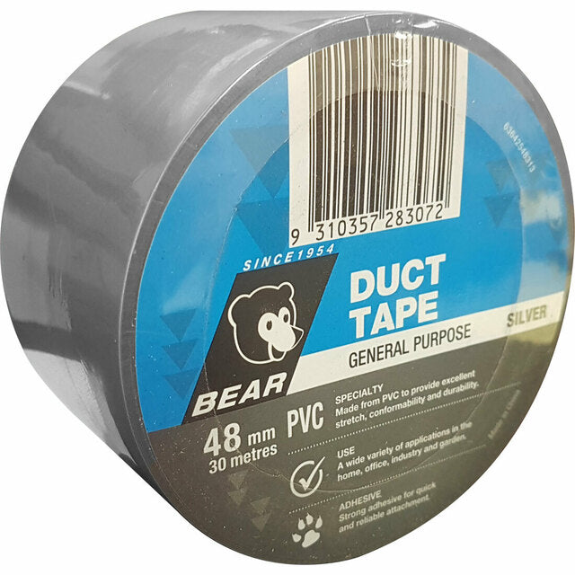 NORTON PVC DUCT TAPE 48mm x 30M SILVER x 10 Rolls