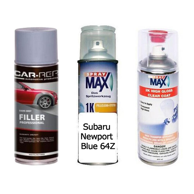 Auto Touch Up Paint Subaru Newport Blue 64Z Plus 2k Clear Coat & Primer