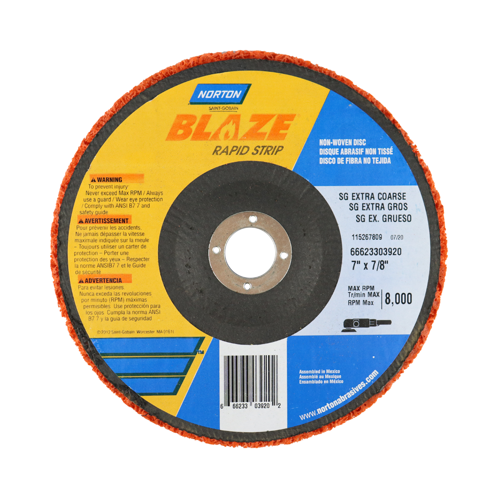 Disque de décapage - 125 mm - Blaze Rapid Strip - par 10 NORTON Disque de décapage - 125 mm - Blaze Rapid Strip - par 10 NORTON