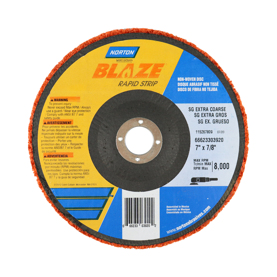Norton Blaze Rapid Strip Disc 180mm X 22.0mm