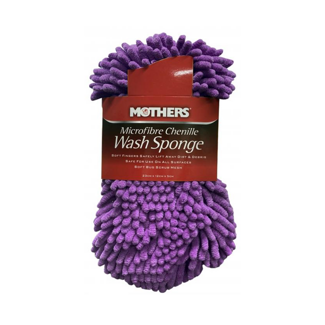 Mothers Microfibre Chenille Wash Sponge Soft Bug Scrub Mesh Lift Away Dirt & Debris