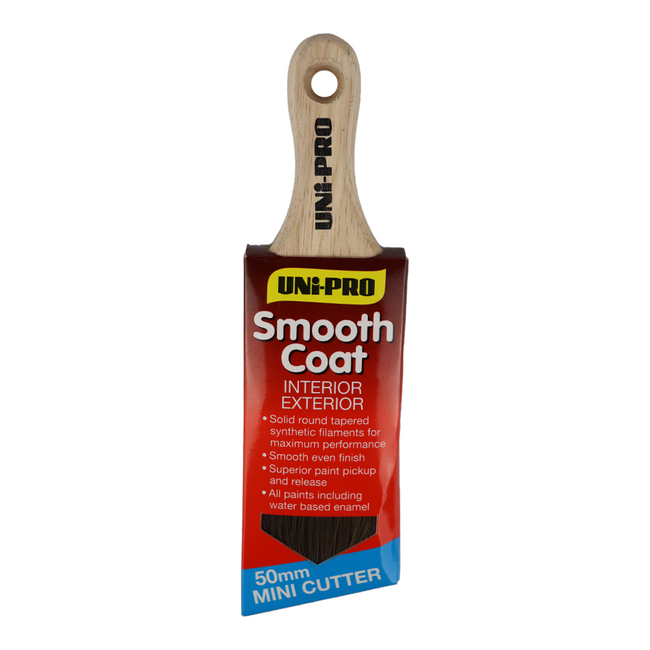 UNi-PRO Smooth Coat Mini Angled Cutter Brush 50mm Interior Exterior Trade