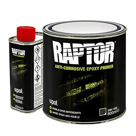U-Pol Raptor Bedliner Anti Corrosive Epoxy Primer Grey 4:1 1L Kit