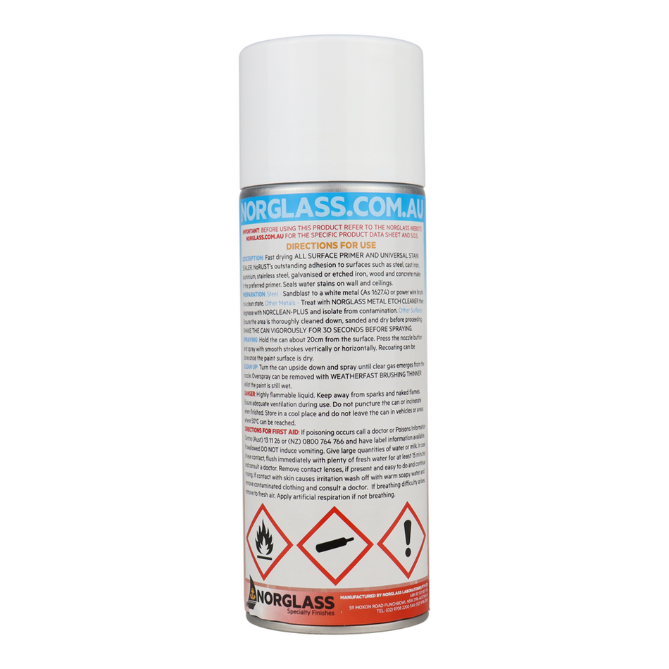 NORGLASS NoRust Marine All Surface Primer 300g Aerosol White