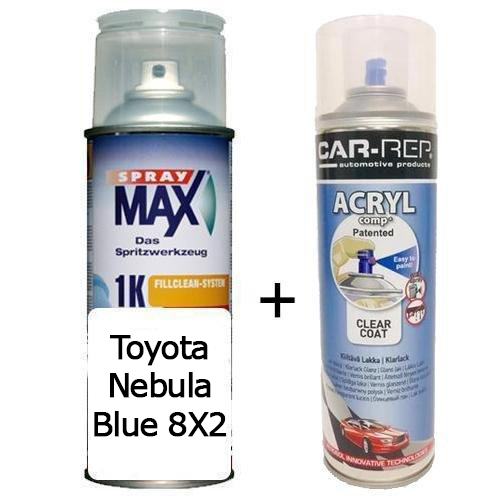 Automotive Touch Up Paint for Toyota 8X2 Nebula Blue Plus 1k Clear Coat