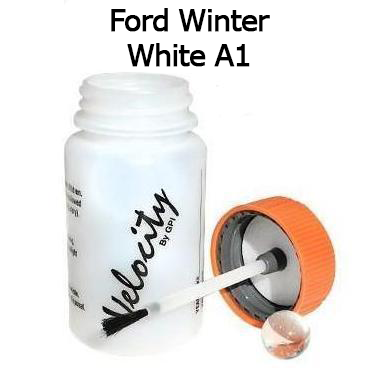 Auto Touch Up Paint Ford Winter White A1 Bottle Brush